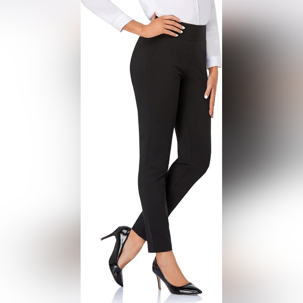 Donna Karan High Rise Slim Stretch Slacks Trousers - Picture 7 of 14